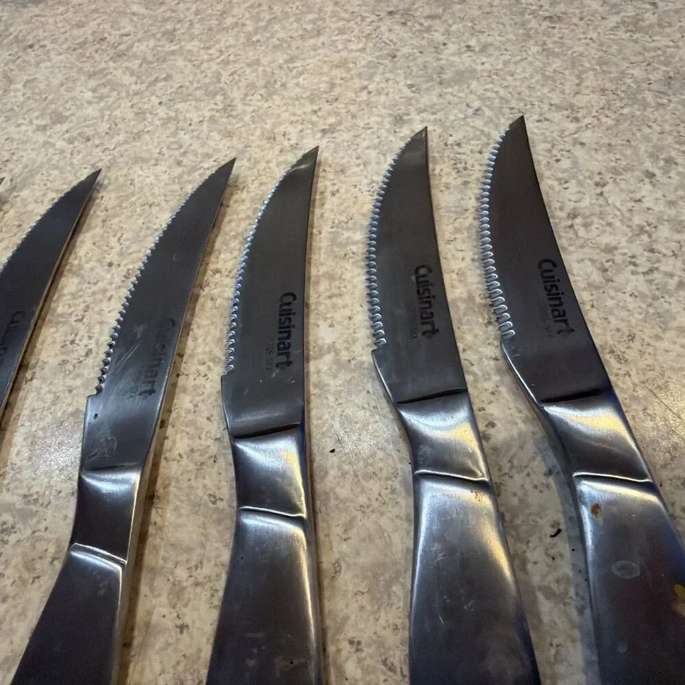 Cuisinart Classic Stainless Steel Serrated Steak Knife Set 6pc + Utility Knife